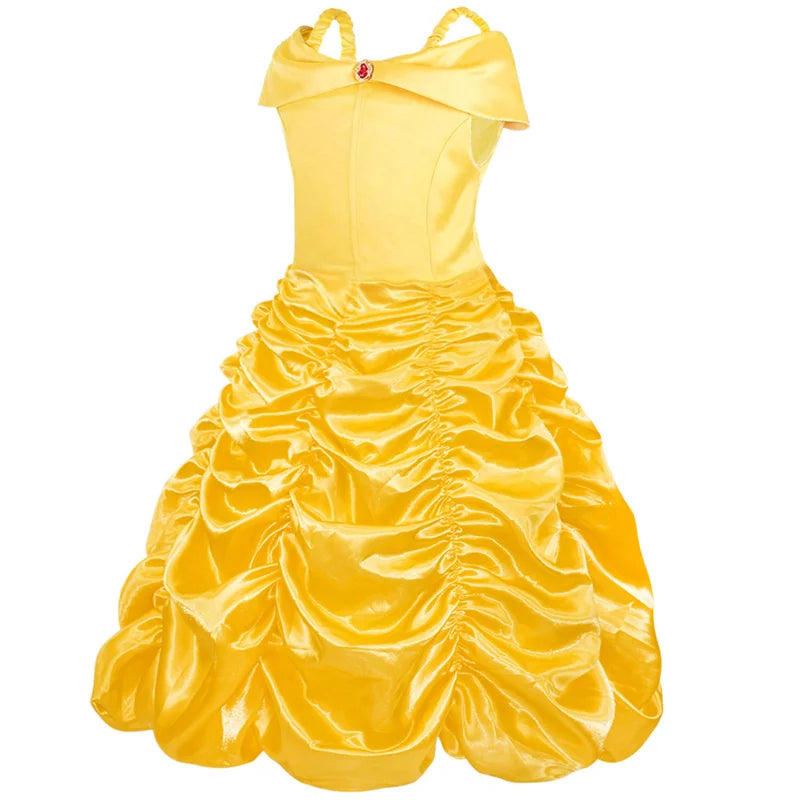 Princess Costume for Girls off Shoulder Dress with Accessories Yellow 2-3 Years S16264