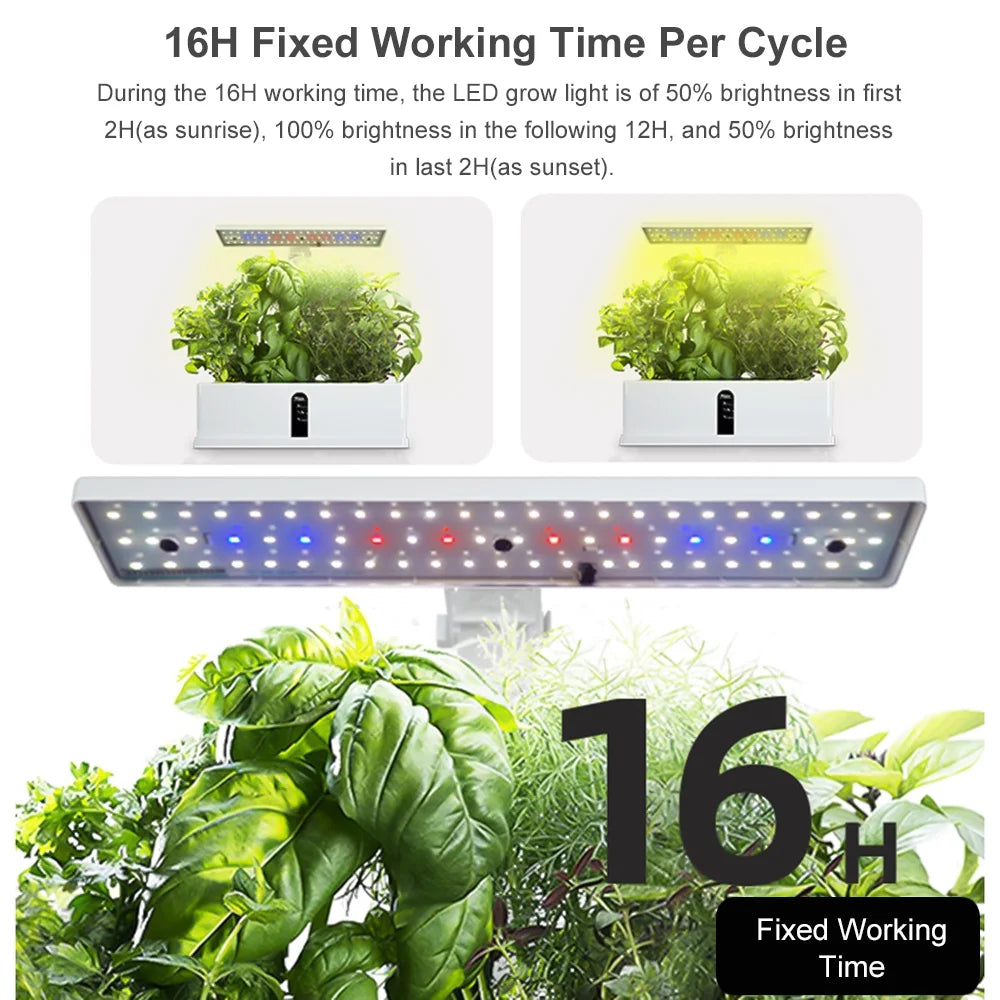 9 Pods Smart Hydroponics Growing System with LED Grow Lights T6615