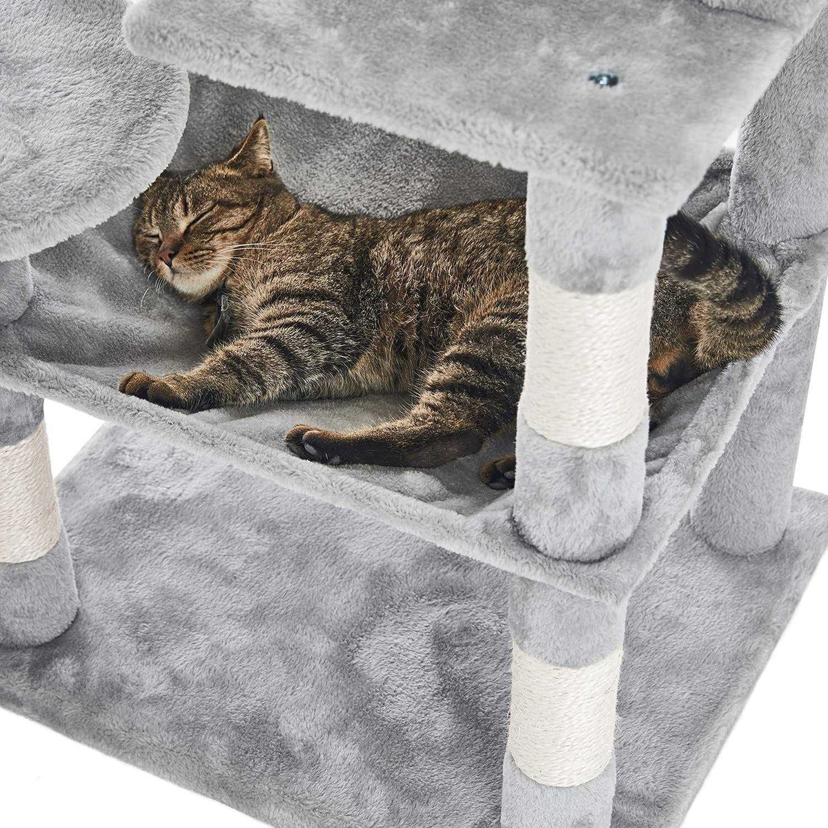 46.5 inches Multi-Level Cat Tree with Scratching Posts E57347