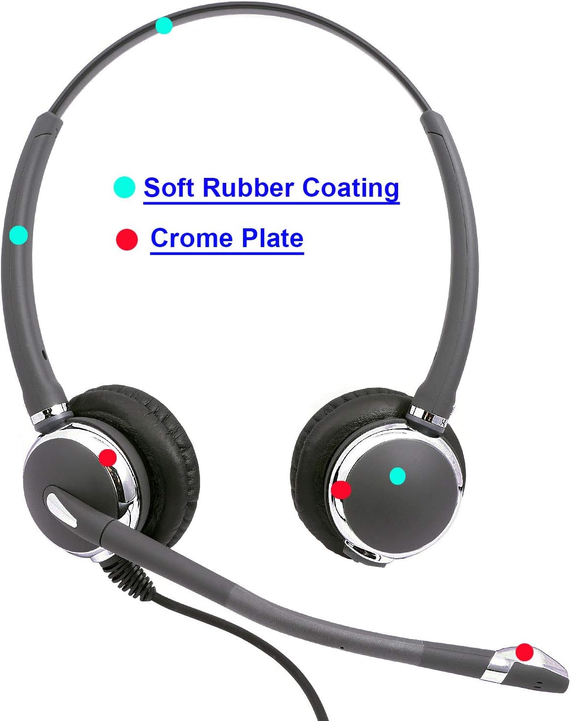Noise Cancelling Binaural Headset with Quick Disconnect Cord J99800