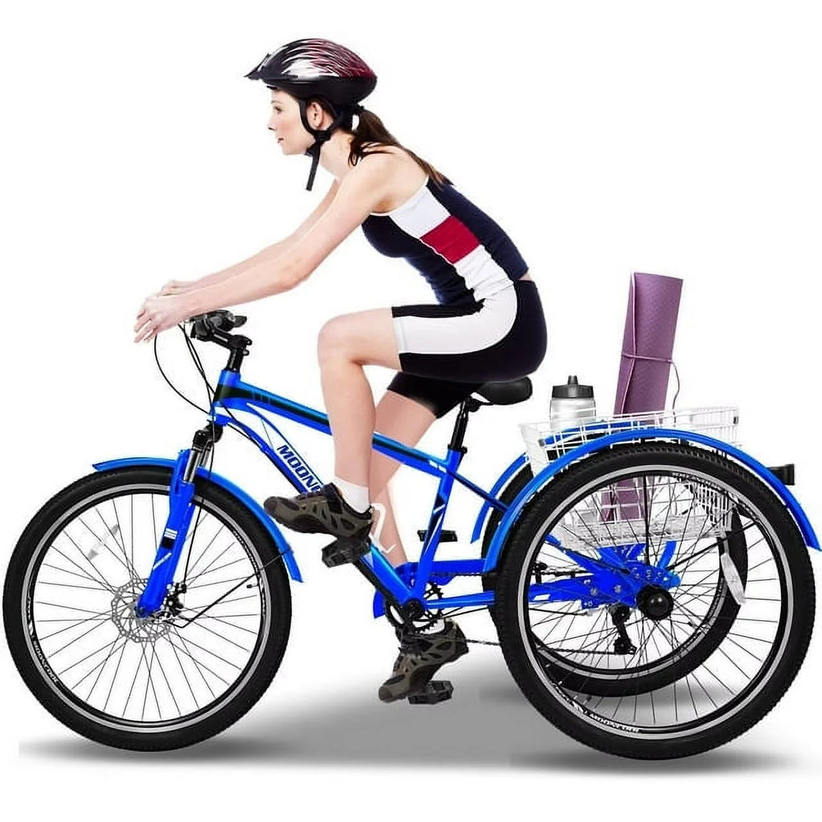 24/26/27.5 Inch 7 Speed Adult Mountain Tricycle with Large Basket X219