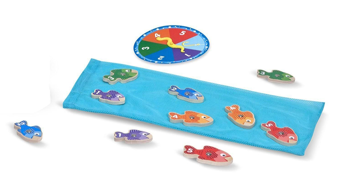 Wooden Fishing Game with 2 Magnetic Rods W749178