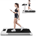 Walking Pad Treadmill 2 in 1 with Remote Control LED Display White T3279