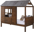 Rustic Walnut Twin Log Cabin Loft L432938