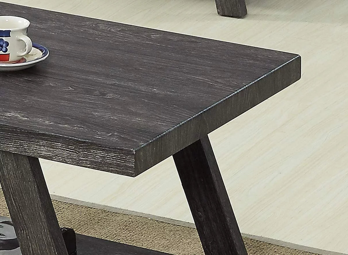 3Pc Modern Gray Coffee & End Table Set K41224