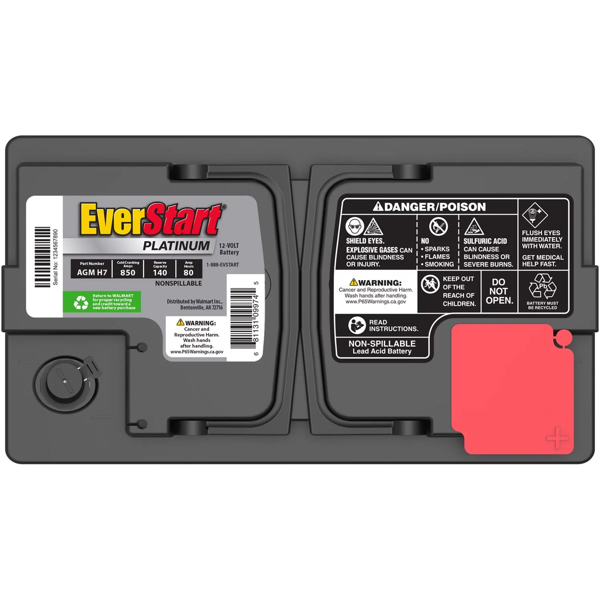 AGM Automotive Battery Group Size H7 12 Volt 800 CCA Q736