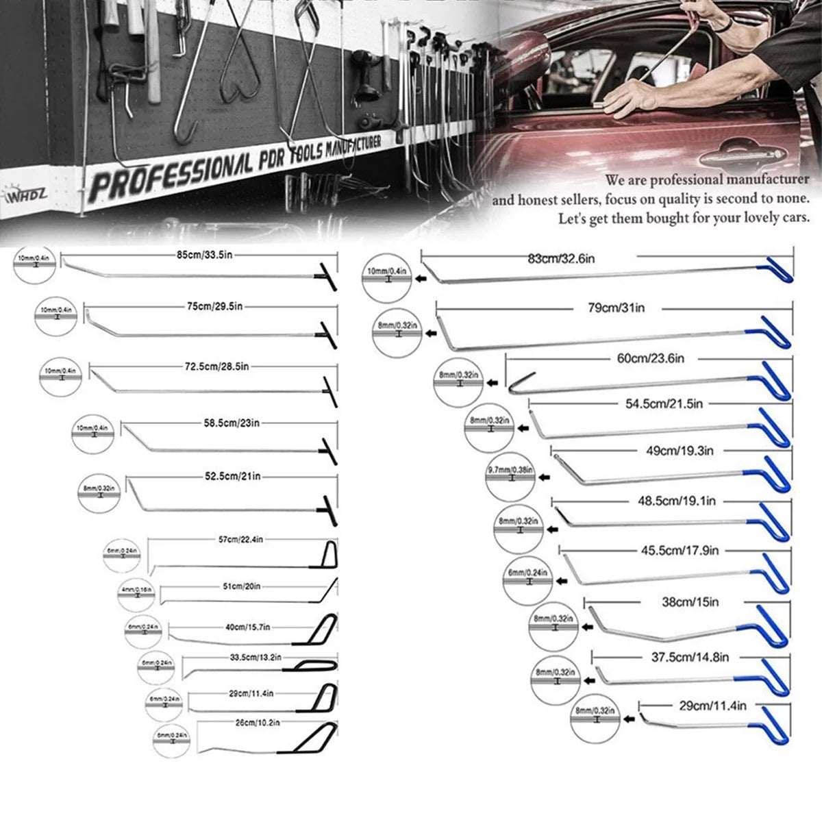 21 Pcs Paintless Dent Repair Tools Kit Z219
