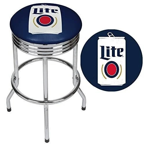 Chrome Ribbed Bar Stool M96226