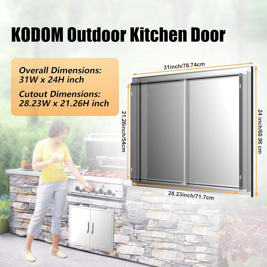 Stainless Steel BBQ Access Door 17W x 24H Inch X2070