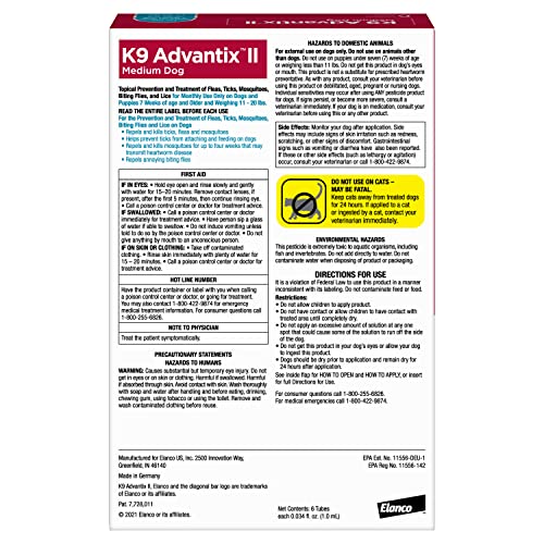 Flea, Tick & Mosquito Treatment & Prevention for Dogs 11-20 lbs A299