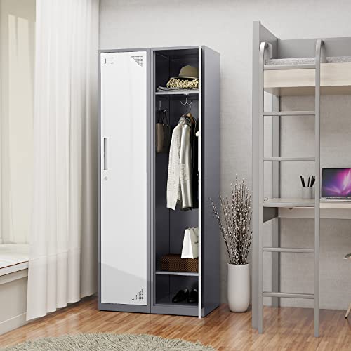 4 Door Steel Locker Cabinet with Lock and Keys Y126