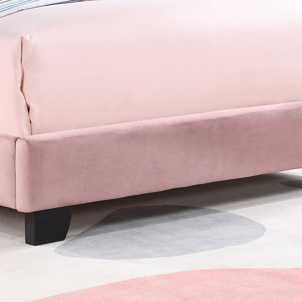 Pink Upholstered Twin Size Platform Bed G98960