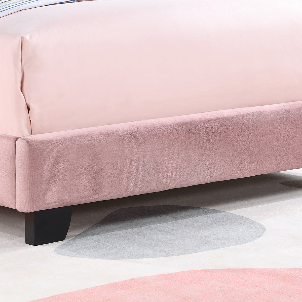 Pink Upholstered Twin Size Platform Bed G98960