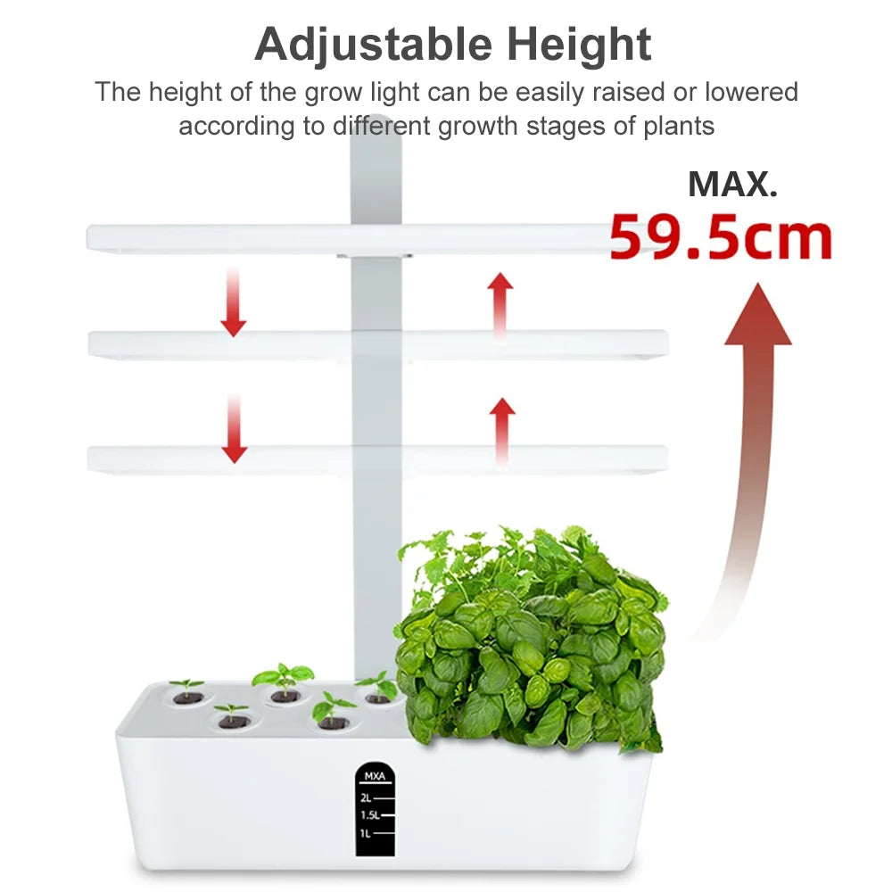 9 Pods Smart Hydroponics Growing System with LED Grow Lights T6615