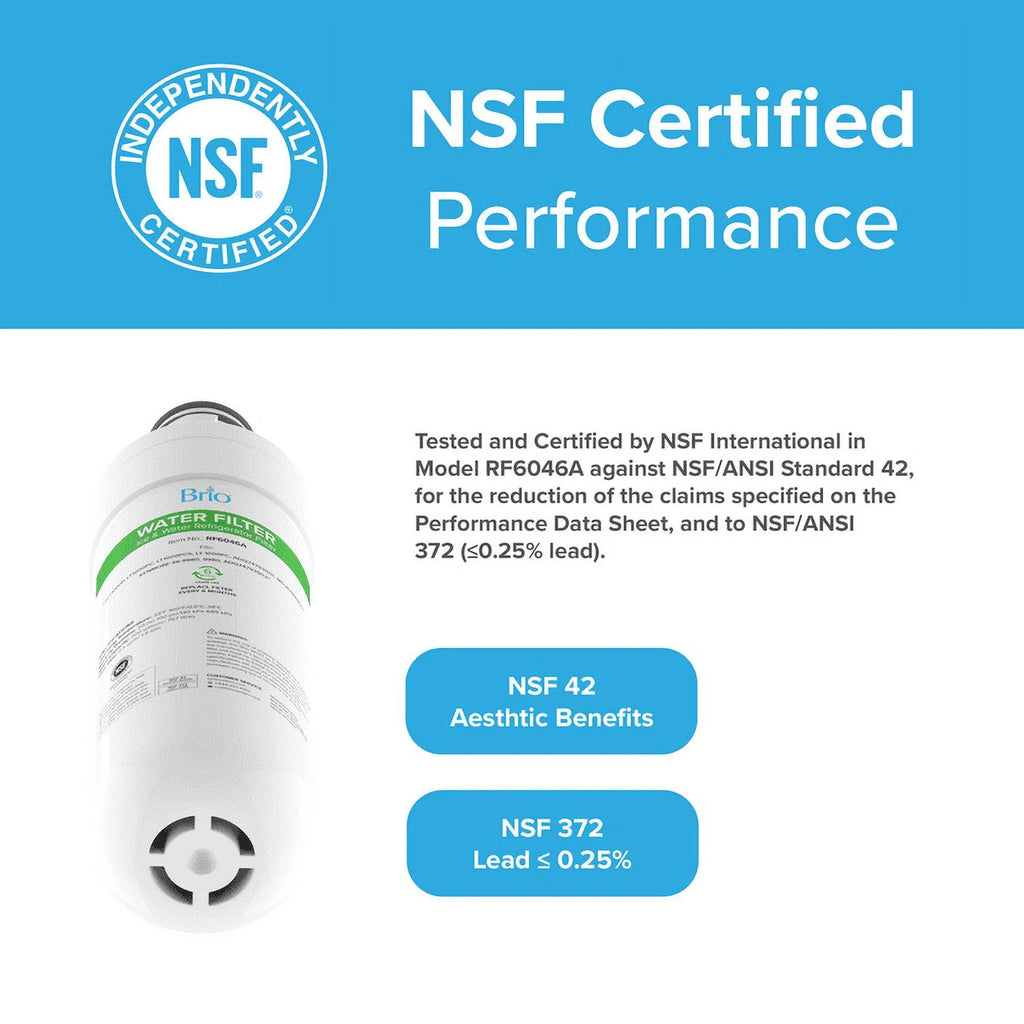 Refrigerator Water Filter Replacement 3 Pack E6422