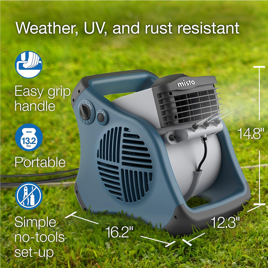 Blue Outdoor Misting Fan Q82186