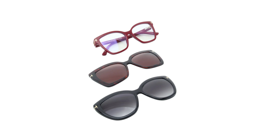 Red Eyeglasses with 2 Clips L591325
