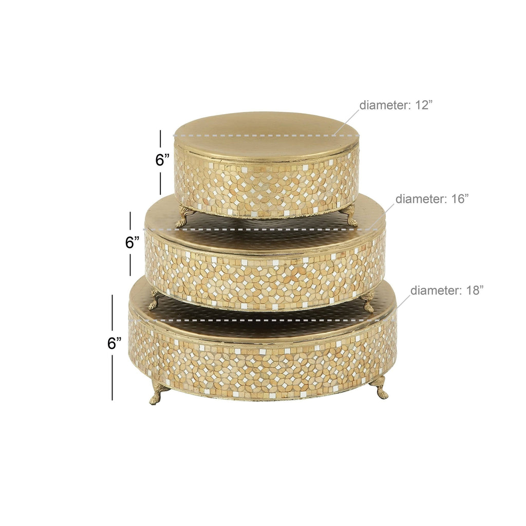 Metal Mosaic Cake Stand (Set of 3) O99137