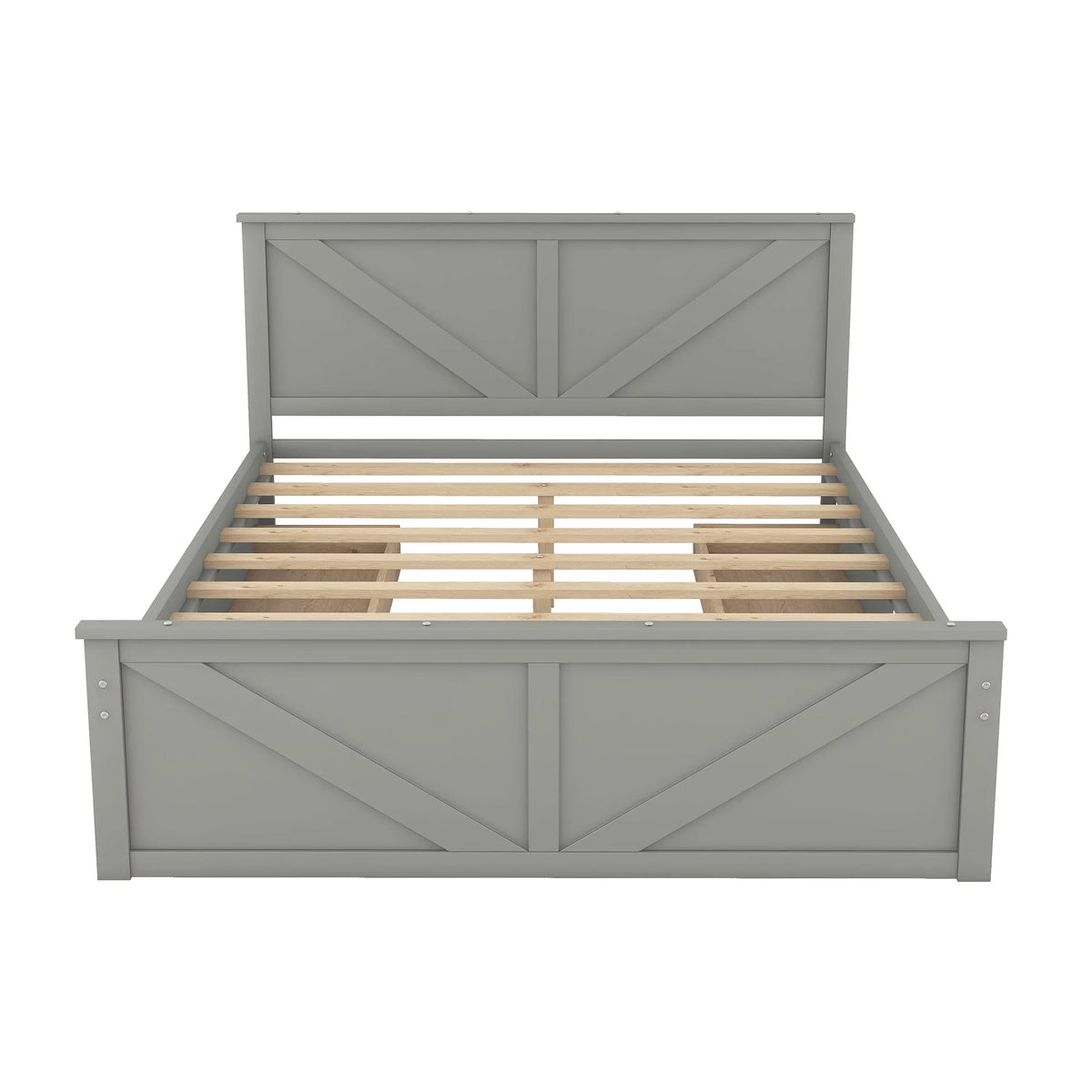 Wood Queen Bed Frame with 4 Storage Drawers V7890