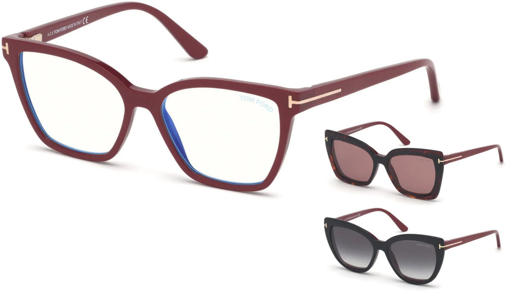 Red Eyeglasses with 2 Clips L591325
