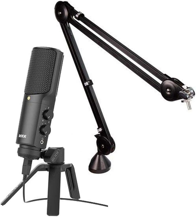 Rode NT-USB USB Microphone with Rode PSA-1 Studio Boom Arm E7603