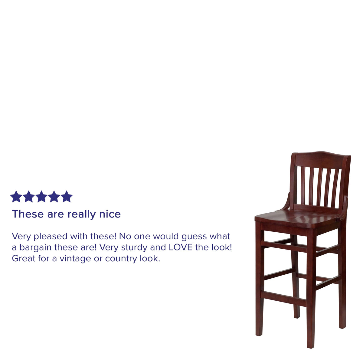 Mahogany Wood Barstool R45619