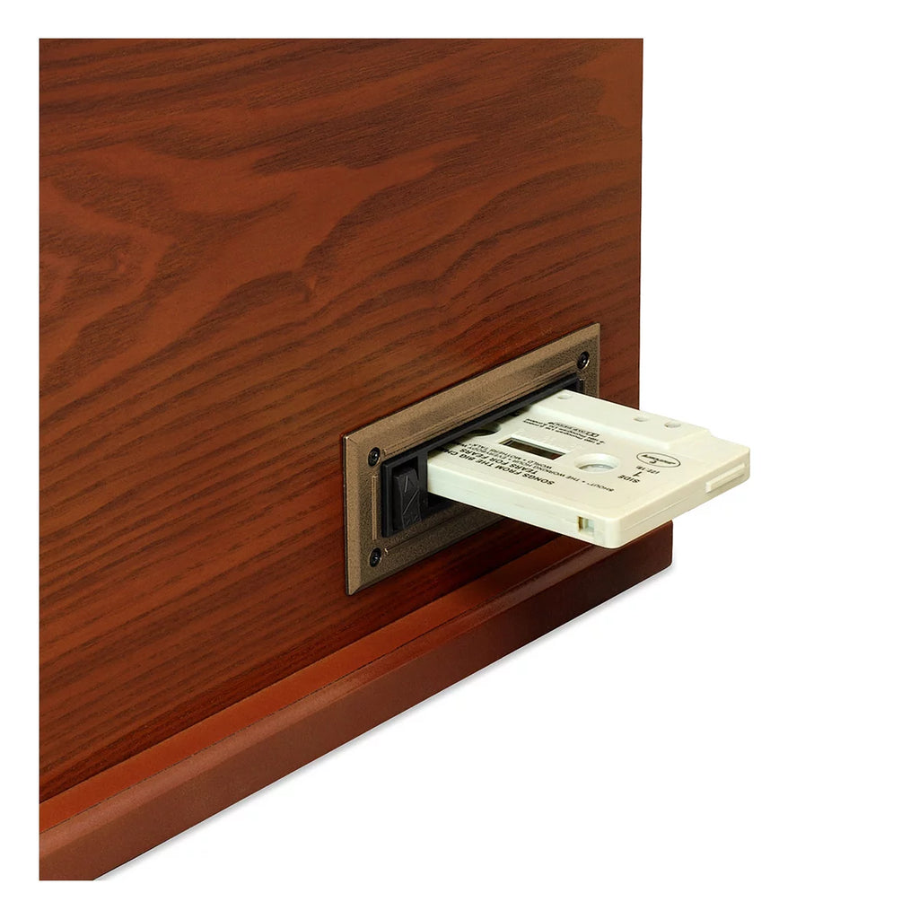 Mahogany Bluetooth Turntable with Built-in Stereo Speakers A8692