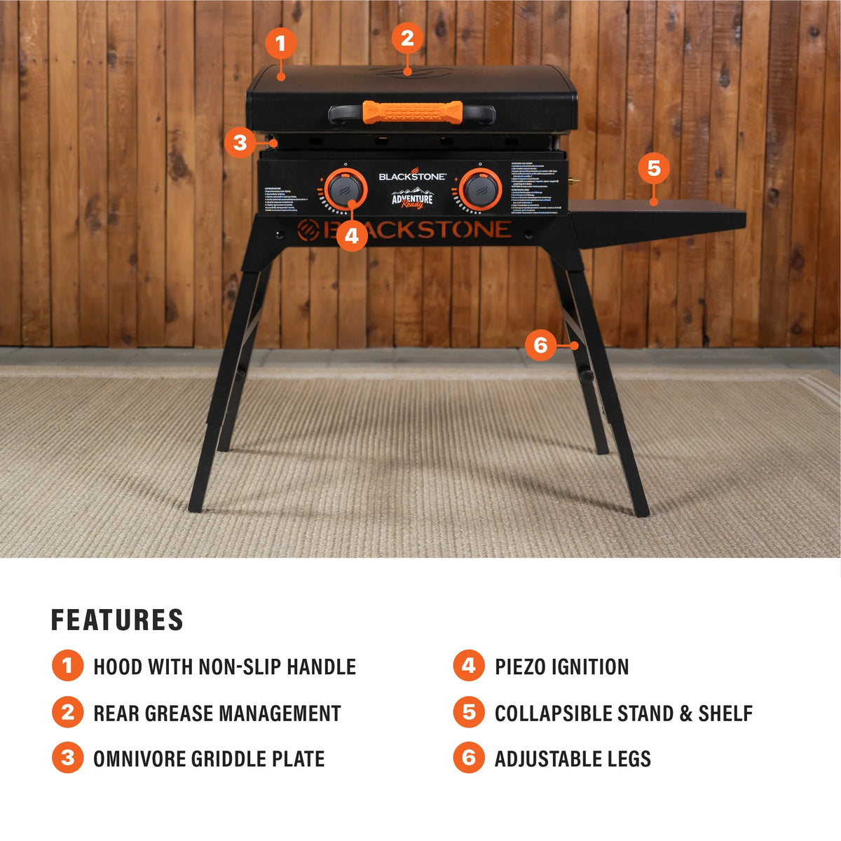22 Propane Griddle with Stand and Adapter Hose V9393