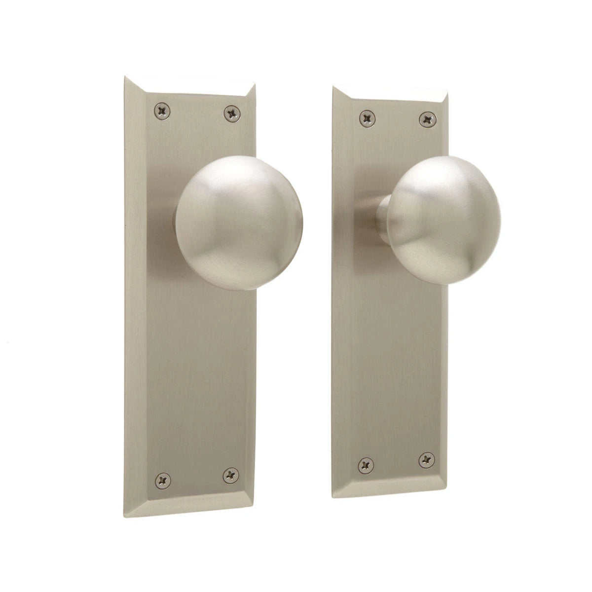 Brushed Nickel Passage Door Knob Set V78328