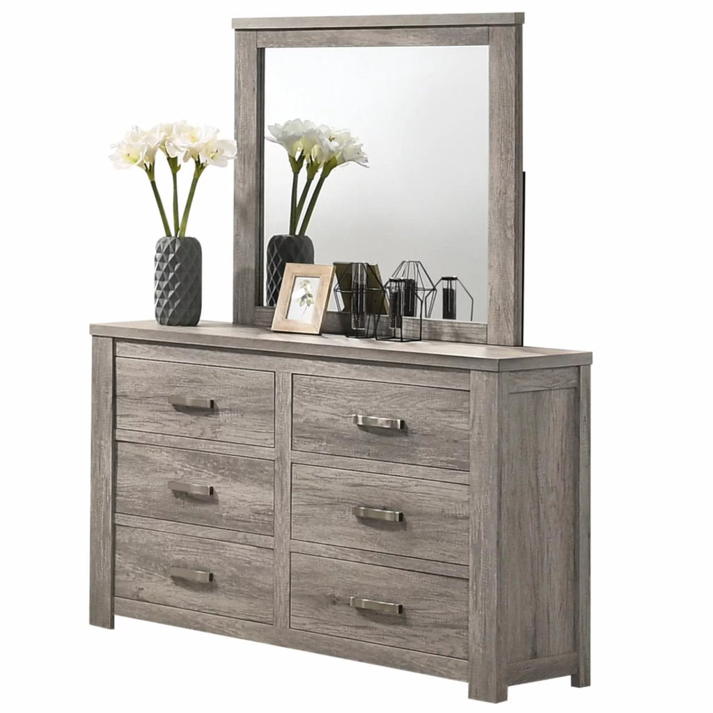 6 Drawer Dresser with Mirror J2907