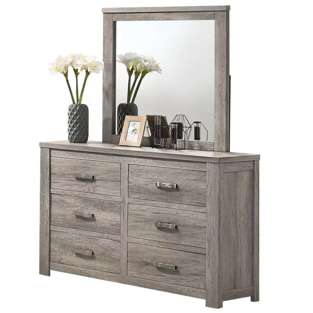 6 Drawer Dresser with Mirror J2907