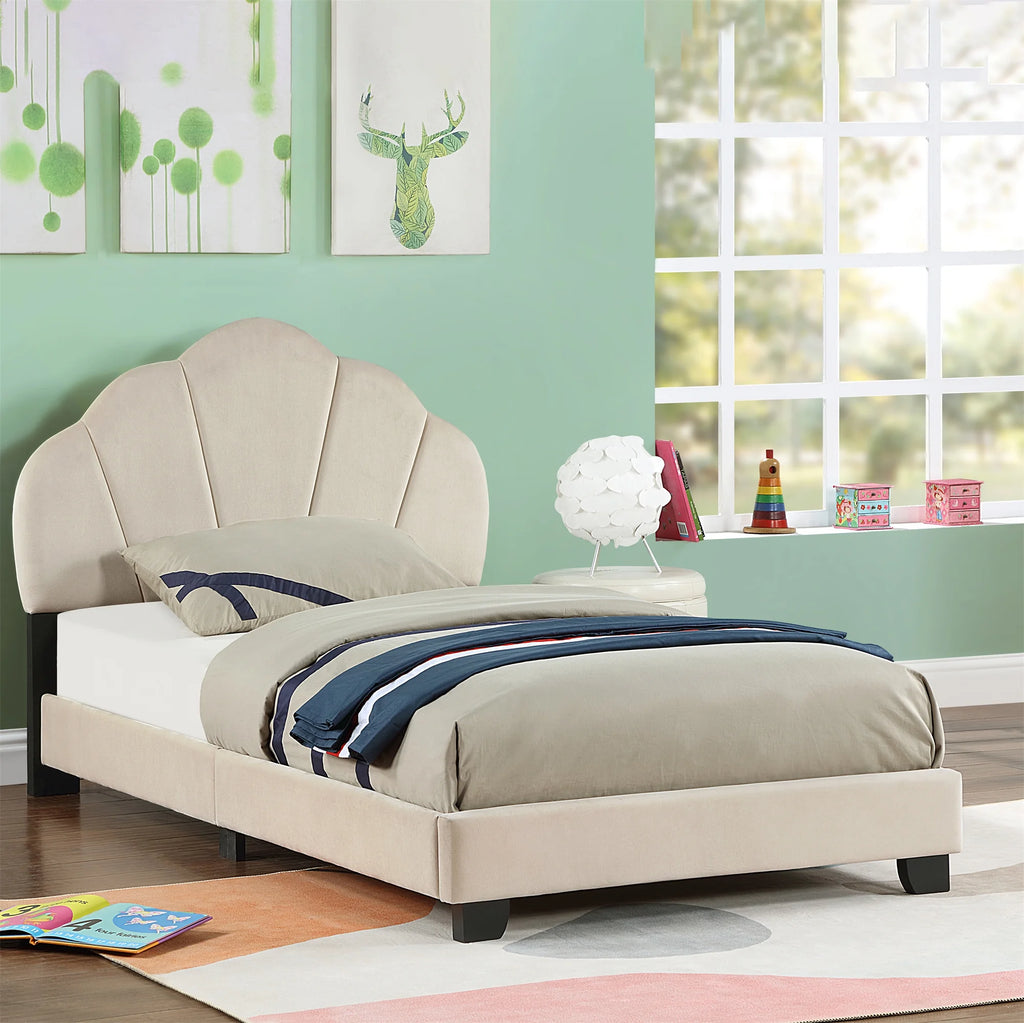 Pink Upholstered Twin Size Platform Bed G98960