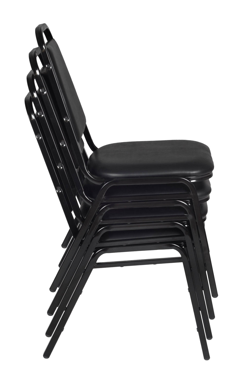48x22 Round Breakroom Table with 4 Stack Chairs C738