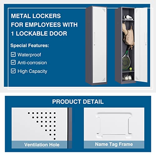 4 Door Steel Locker Cabinet with Lock and Keys Y126