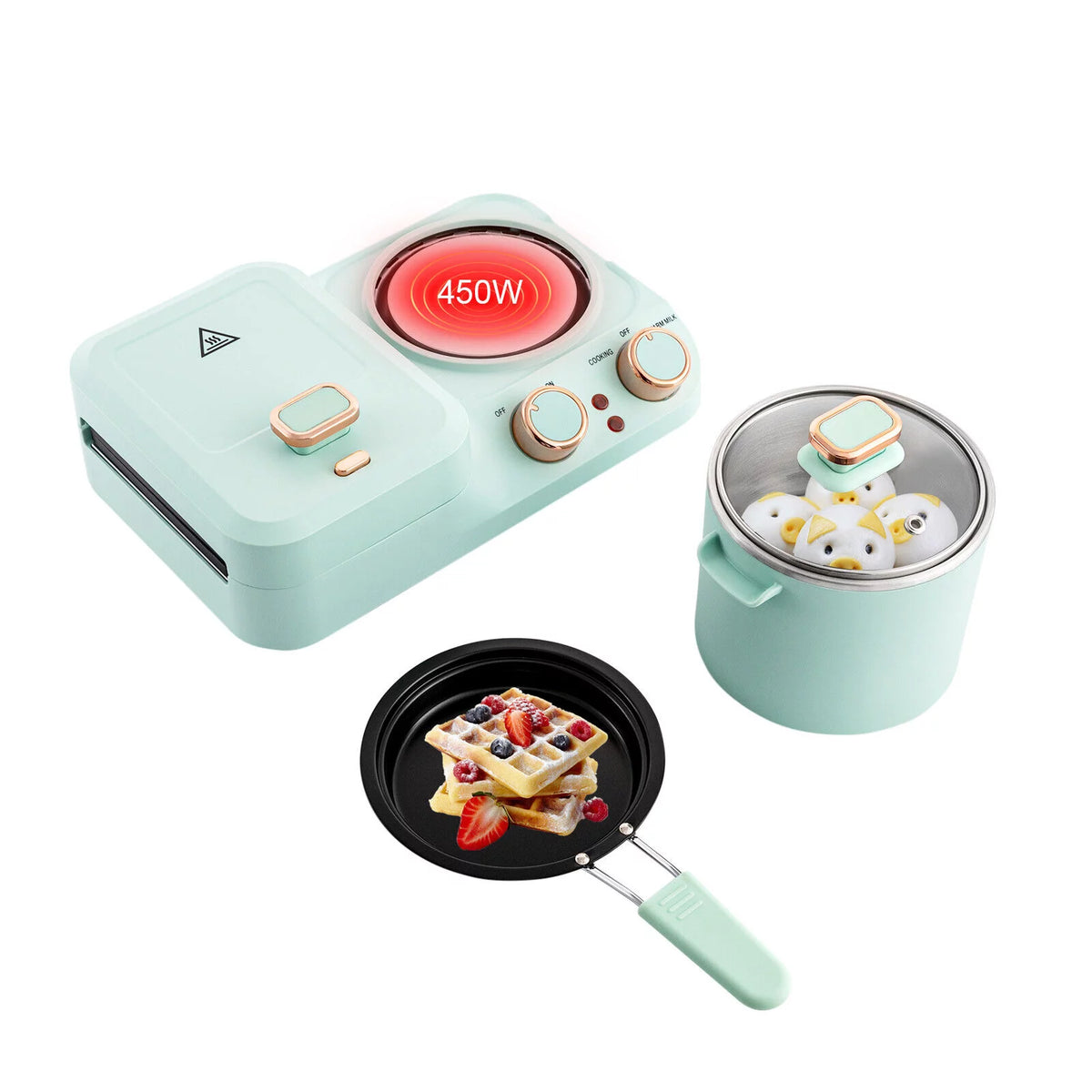 3 in1 Electric Non-stick Breakfast Station D39494
