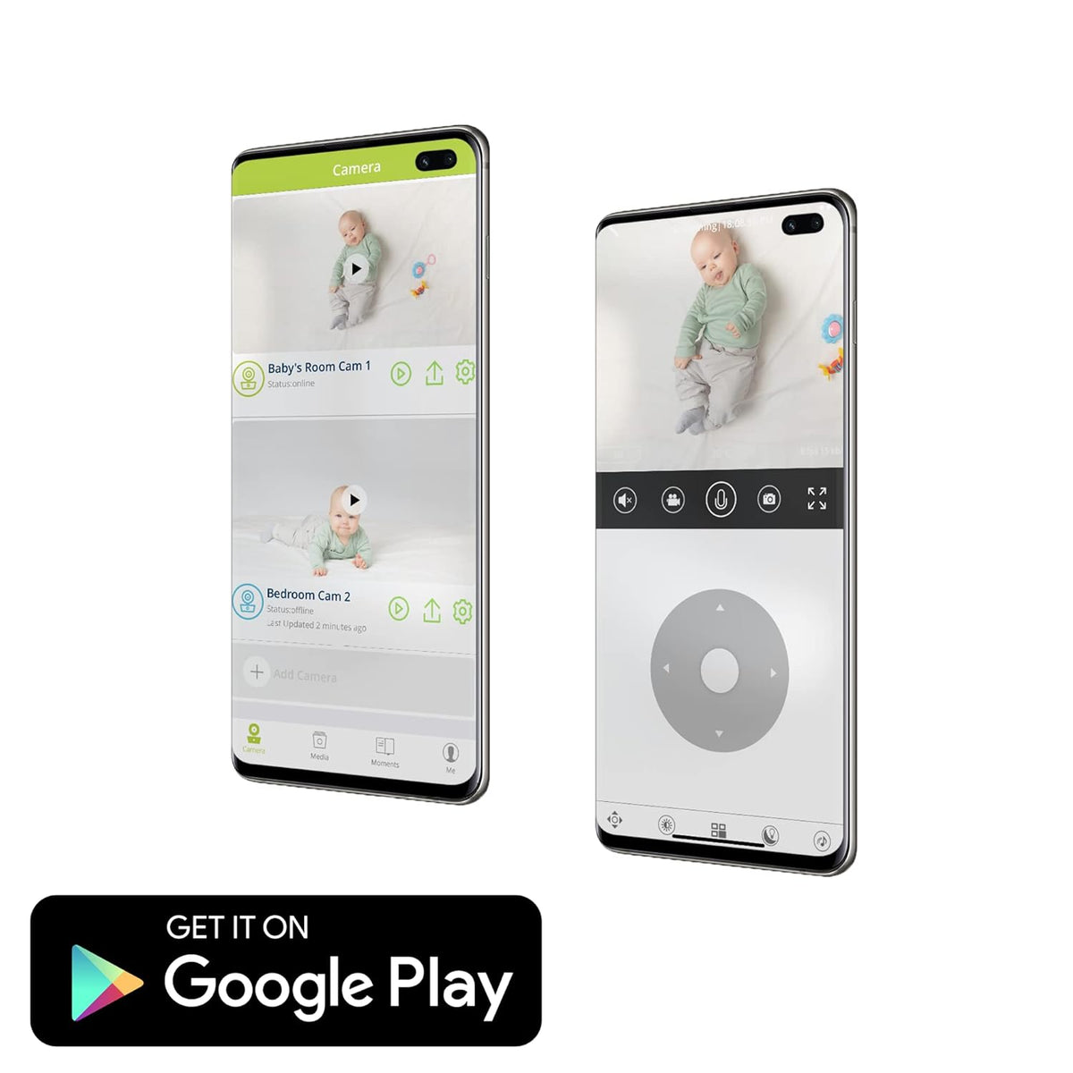 Smart HD Baby Monitor with Pan-and-Tilt F1710