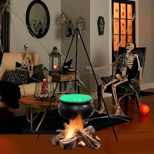 Large Plastic Witches Cauldron on Tripod with Light X126