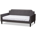 Gray Fabric Tufted Twin Daybed with Wood Frame L39909