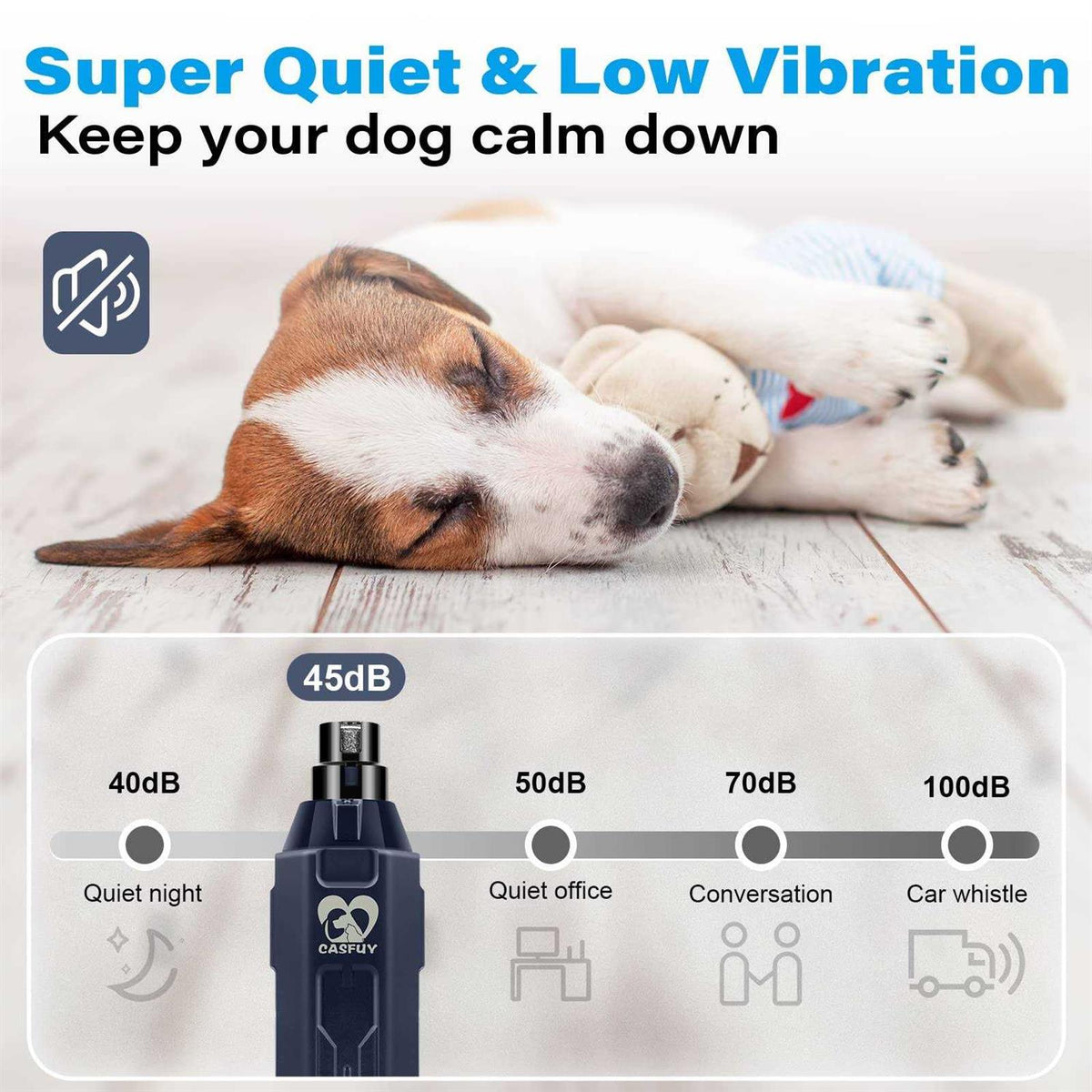 6-Speed Rechargeable Electric Dog Nail Grinder B1154