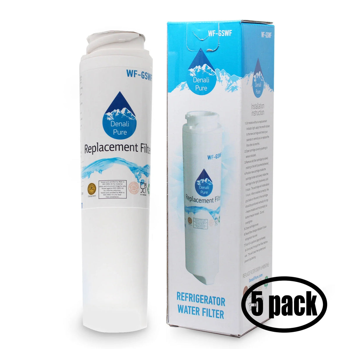 5-Pack Replacement Refrigerator Water Filter P176150