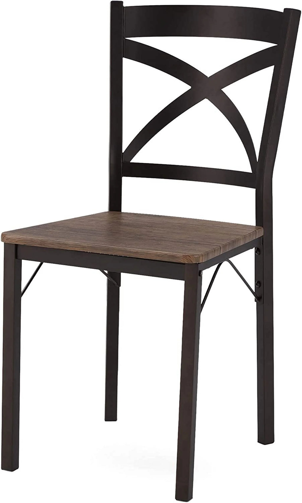 5 Piece Industrial Style Dining Table and Chairs Set Brown/Black H42507