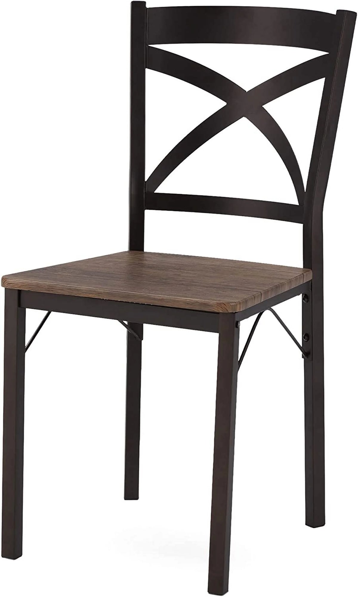 5 Piece Industrial Style Dining Table and Chairs Set Brown/Black H42507