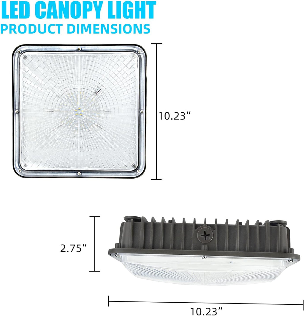 LED Canopy Light 70W 2 Pack, 8400 Lumens, 5700K Cool White M917