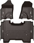 Black TPE All Weather Custom Fit Floor Mats for Dodge Ram 1500 2019-2021 First and Second Row Full Set J1331