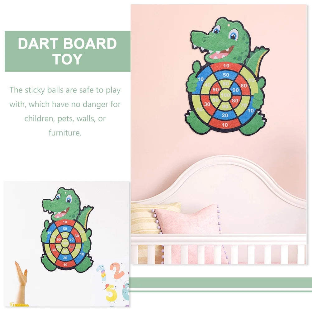 2 Sets Kids Dart Board Game Sticky Balls Cartoon D64670