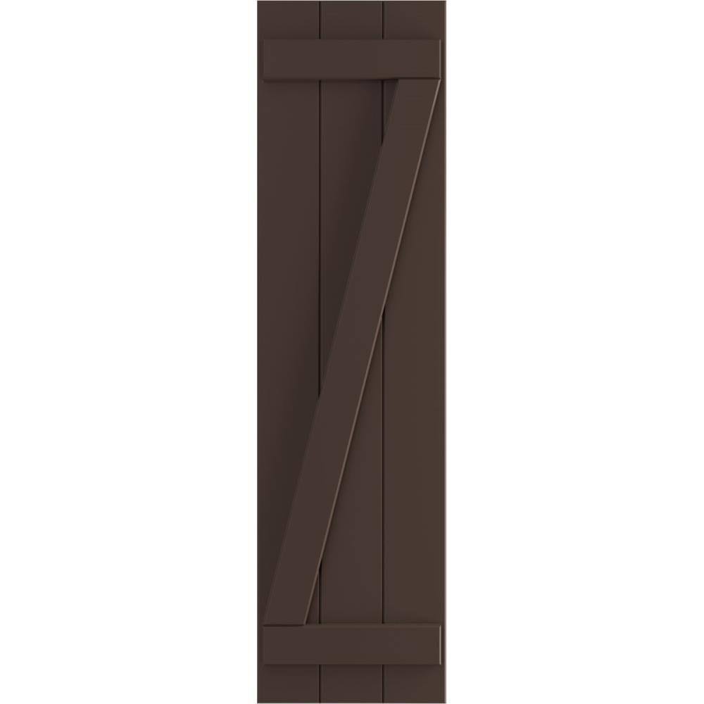 Raisin Brown PVC Board and Batten Shutters (Per Pair) A650