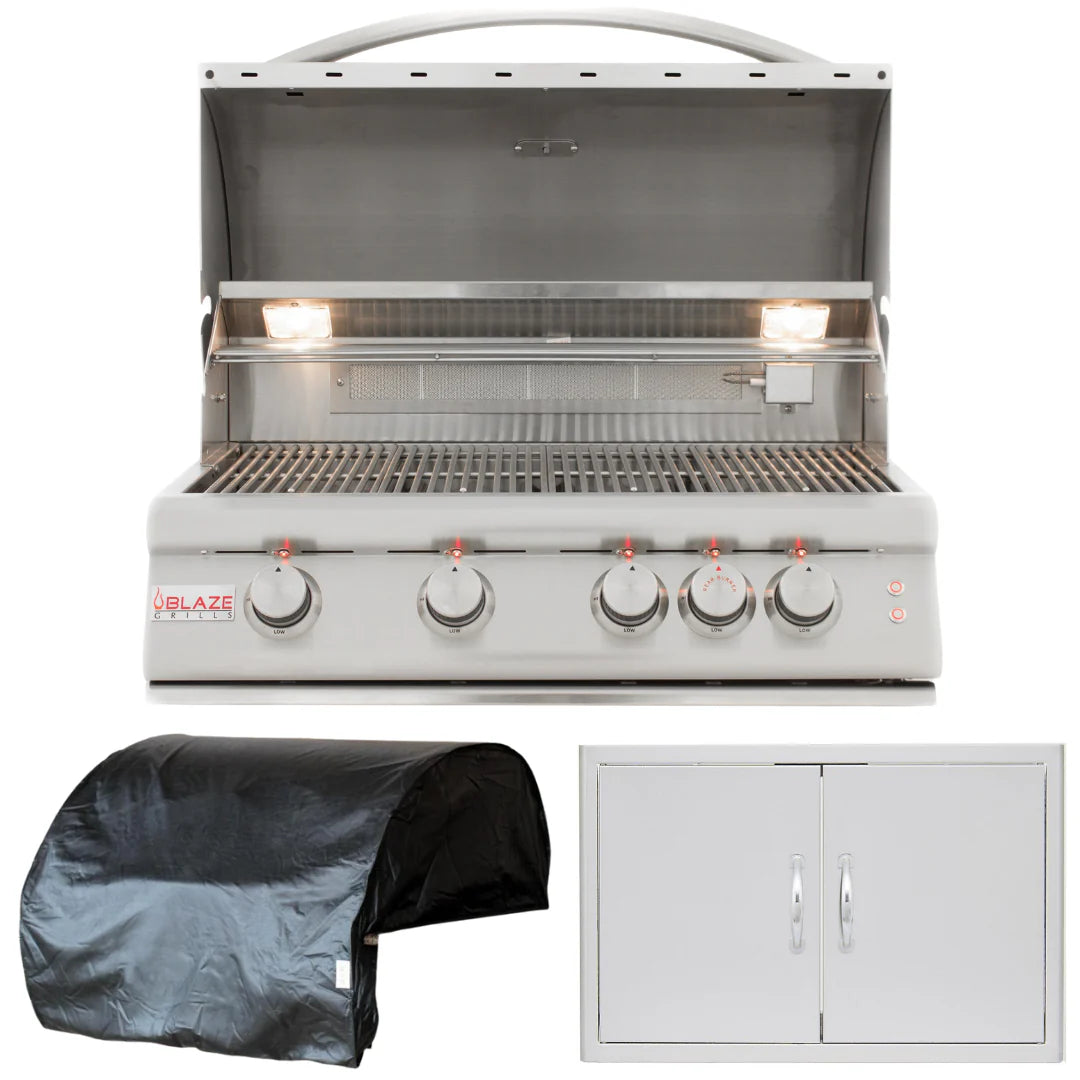 32 in. Natural Gas Grill 3 Piece Package O4492