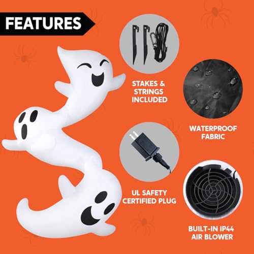8ft Light Up Inflatable Ghosts A271815