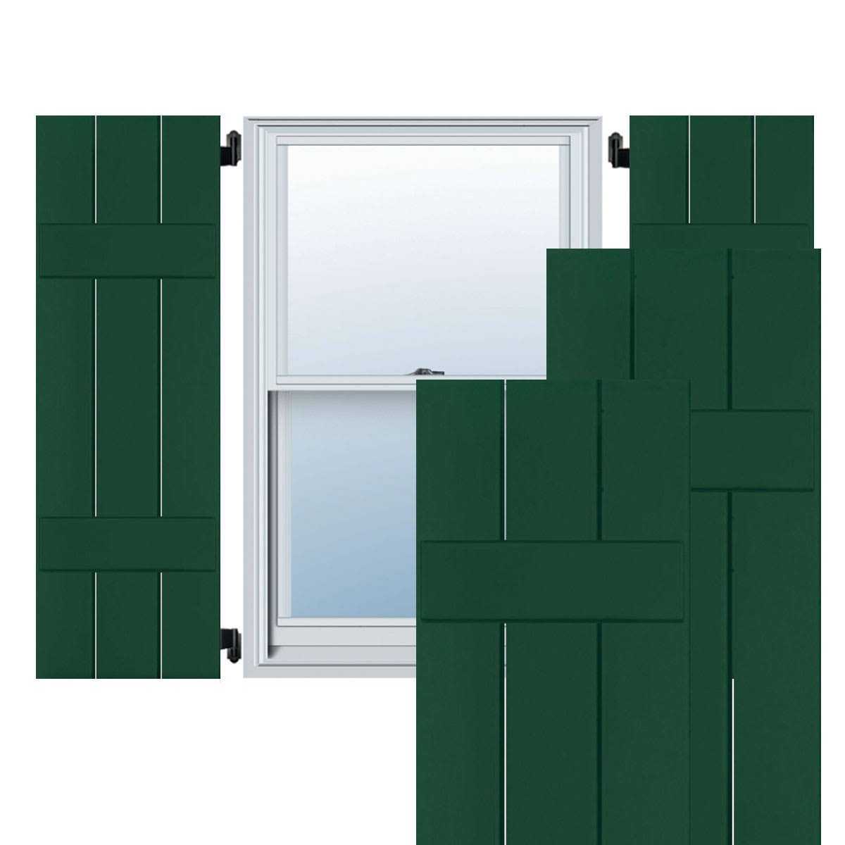 12x22W x 71x22H Real Wood Pine Board-n-Batten Shutters W367