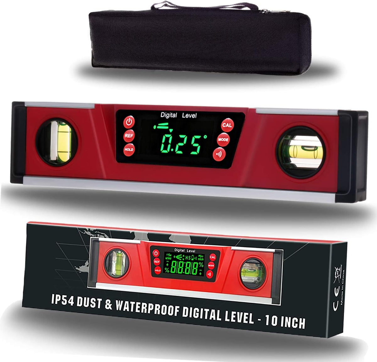 10-Inch Digital Torpedo Level with Carrying Bag N812